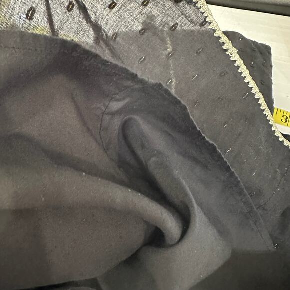 Flannel Australia Black Embroidered Ruffle Top Size Samll - Picture 5 of 9